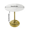 FATIVO 100cm Tall Marble Tulip Dining Table Round Bar Coffee Table Casual Studio