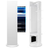 360° Swivel Jewelry Cabinet Armoire Freestanding Full Length Mirror w/ Storage