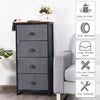 Chest of Drawers w/ 4 Drawers Home Storage Organizer Unit Modern Fabric Dresser