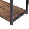 Industrial Breakfast Bar Table and 2 Stools Dining Set W/ Wine Rack Side Storage
