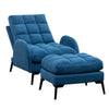 Matte Velvet Relaxing Recliner Armchair Sleeper Bed Lazy Lounge Sofa w/Footstool