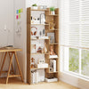 6-Tier Bookshelf Tall Freestanding Bookcase with Anti-Toppling Devices Natural