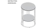 FATIVO Marble Side End Table Round Coffee Table Raised Black Legs Furniture Deco