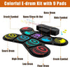 Electronic Drum Set for Kids, Uverbon Roll-Up Drum Kit with 9 Colorful Pads, 10