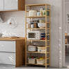 6 Tier Bamboo Bookshelf Bathroom Kitchen Storage Rack W/ Adjustable Shelf