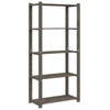 5-Tier Storage Rack Grey 80x38x170 Solid Wood Pine Q3D0