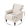 Fireside Armchair Wing Back Upholstered Queen Anne Chair Bedroom Lounge Sofa NEW