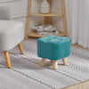 Ottomans Square Footstool Foot Stools Wood Leg for The Bedroom Living Room