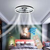 19.7" Modern Ceiling Fan Light LED Dimmable Chandelier Lamp APP Remote Control