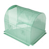 Round Top Polytunnel Walk-in Garden Greenhouse Tent Zip Door Windows Steel Frame