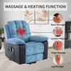 Electric Recliner Sofa Chairs Massage Heated Vibration Armchairs w/ Cup Holder