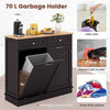 Trash Bin Cabinet Standing Recycling Trash Cabinet 70L Hidden Garbage Holder