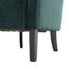 Accent Armchair Green Velvet Soft Cushion Seat Buttoned Back Living Room Bedroom