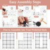 12 Cube Storage Shelf Rack DIY Wire Grid Bookcase Display Cabinet Organiser