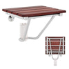 Wood Folding Shower Seat Wall Mount Shower Chair Elderly Home Care