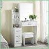 Dressing Table Mirror & LED Light Stool Makeup Vanity Set Desk Organizer Dresser