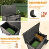 Wooden Feral Cat Shelter for Winter Elevated Pet Enclosure-Black