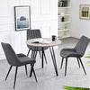 2 Pcs Faux Leather PU Padded Dining Chairs Kitchen Dining Room Chair Set Family