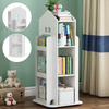 Kids Rotating Bookshelf Castle Rack Display Bookcase Toys Storage Book Shelf UK
