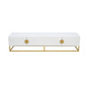 180cm White TV Cabinet w/ Soft-Close Doors, TV Stand Storage Unit, Modern Design