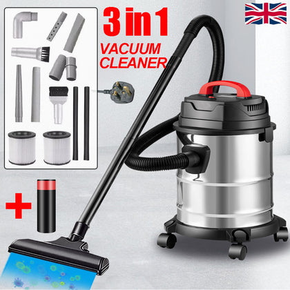 2000W Vacuum Cleaner Wet and Dry Bagless 20L Cylinder Powerful Compact Cleaning
