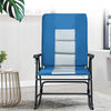 Foldable Padded Rocking Chair Oversized Garden Zero Gravity Seat with High Back