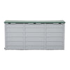 290L Wood Style Plastic Garden Storage Box Outdoor Deck Waterproof Chest Storage