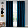 Thick Heavy Velvet Curtains Eyelet Ring Top Fully Lined PAIR of Ready Made Panel