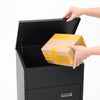 Large Parcel Post Drop Steel Box Outdoor Lockable Letter Mail Package Box w/ Key