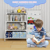 Bookshelf Bookcase with 9 Storage Compartme for Children's Reading Room White