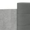 Bed Frame with Headboard and LED Lights Concrete Grey 90x190 cm Single vidaXL
