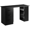 Computer Desk w/ Storage, Writing Study Table for Home Office, Black