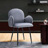 Dining Chairs 1/2pcs Velvet Upholstered High Back & Metal Legs Home/Office/Cafe