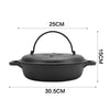 Cast Iron Casserole Dish Pot Pan Cooked Camping Stew Dutch Oven Stockpot Skillet