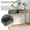 Console Side Table with Drawer Golden Metal Frame, Entryway Hallway Furniture