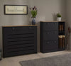 Black Radiator Cover Cabinet Traditional Modern MDF Wood Horizontal Shelf Medium