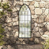 Tall Rustic Arch Wall Mirror 115cm Large Metal Window Style Frame Hallway Decor