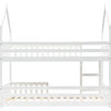 Kids Bunk Beds Wooden Single Size Bed Treehouse Bed Pine Wood Bed Frame White