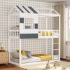 Children Double Tier Bunk Bed Single 3FT Pine Wood Frame Bedroom Kids Twin