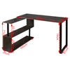 Computer Desk Corner L-shaped Workstation w/ Shelves Laptop Gaming Office Table