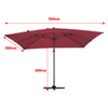 Patio Parasol Base Sets Offset Cantilever Umbrella Sun Shade Rainproof Canopy