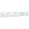 TV Cabinet with LED Lights White 240x35x40 cm