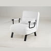 Upholstered Chaise Lounge w/ Removable Pillow-Beige