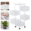 6 Tier Kitchen Rotating Storage Trolley Cart Utility Vegetable Mobile Shelf Rack