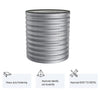 Tall 80cm Galvanised Raised Garden Bed Circular Outdoor Elevated Planter Box