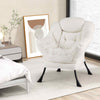 Home Office Accent Sofa Chair Leisure Lounge Armchair with Stool-Beige