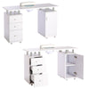 Mobile Nail Station Salon Manicure Table Desk Art Beauty Storage Drawers Cabinet