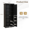 4 Door Kitchen Pantry 184cm Tall Buffet Cabinet Modern Storage Cabinet Organizer