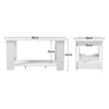 Rectangular Coffee Table Side End Table Wooden TV Stand with Storage Shelf Rack