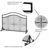 Freestanding Fireplace Screen Guard Spark Mesh Design Fire Guard Fire Panel